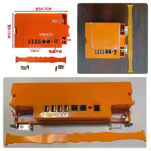 Multi functional mobile power bank with USB fast charging battery 12V20A, equipped with LED lights and digital display screen