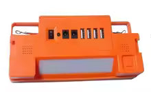 Multi functional mobile power bank with USB fast charging battery 12V20A, equipped with LED lights and digital display screen